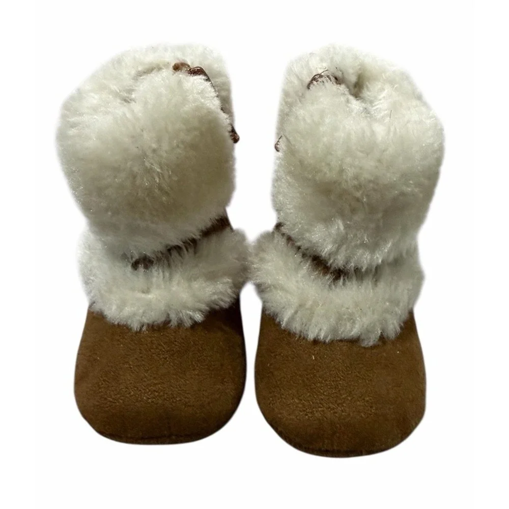 Michael Kors Baby Girl Grace Faux Fur‎ Booties Size 1